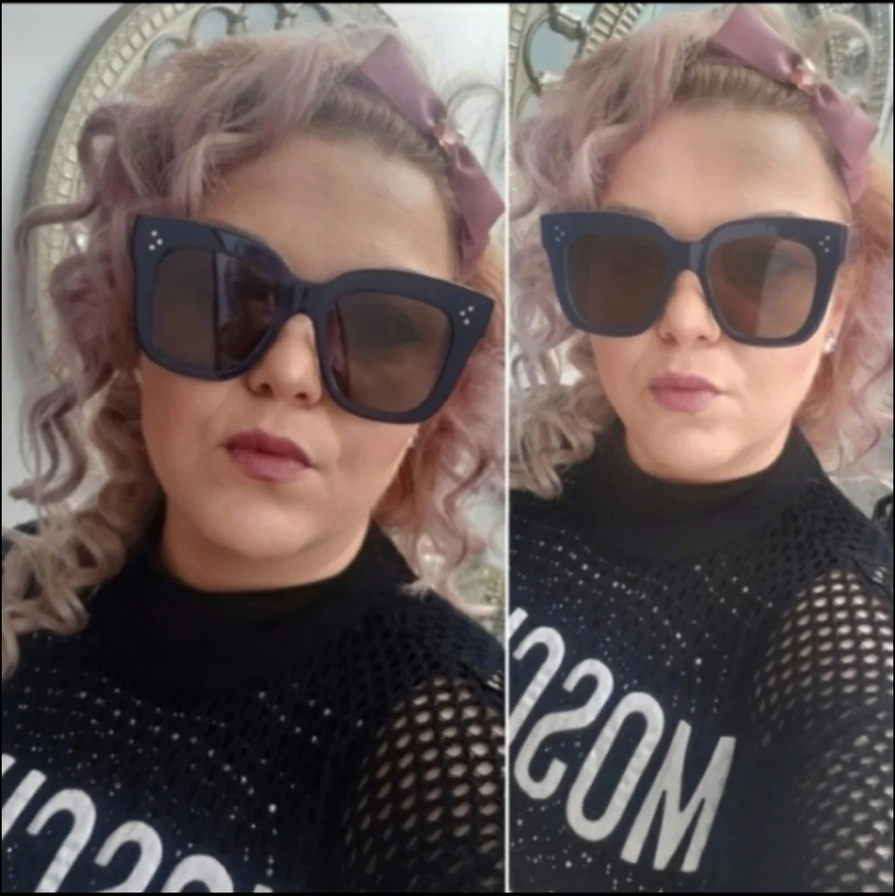 Celine kim Square oversized sunglasses navy Pheobe Philo era rare